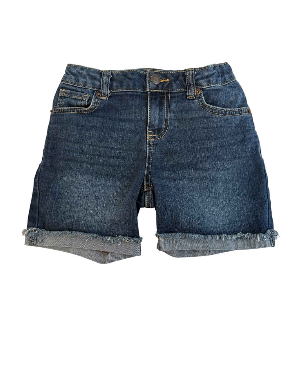 Cat & Jack Denim Roll-Cuff Girls Shorts - size 8